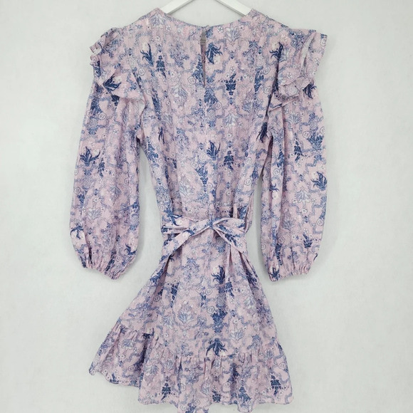 Isabel Marant Etoile Telicia Linen Wrap Mini Dress With Flirty Ruffle Skirt - Picture 3 of 11